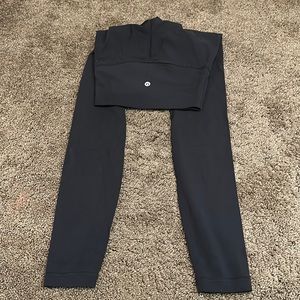 lululemon black align leggings size two HOLE IN LEG